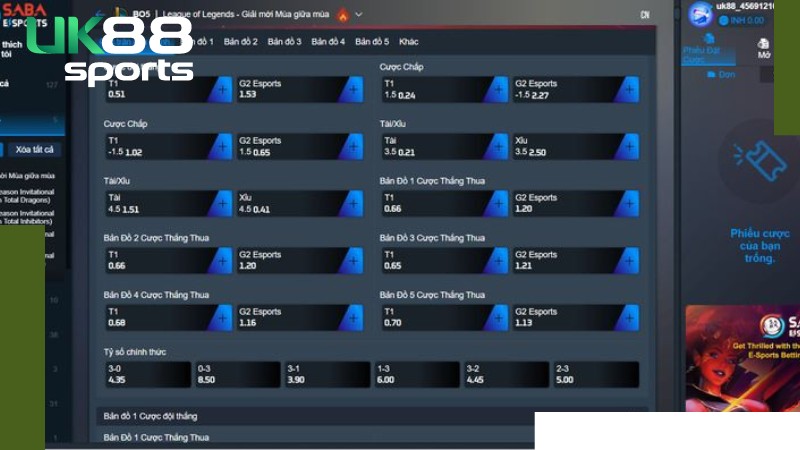 Các loại kèo phổ biến trong game cá cược Liên Minh tại UK88 Các loại kèo phổ biến trong game cá cược Liên Minh tại UK88