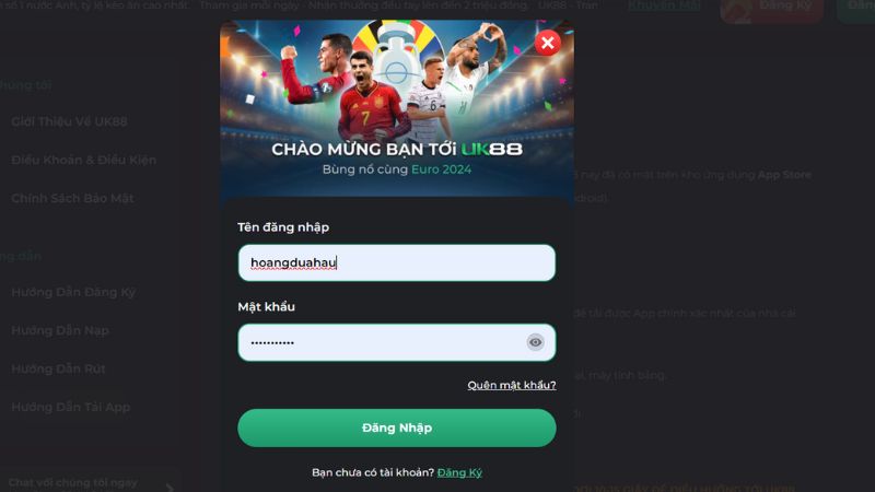 Đăng nhập tài khoản UK88 với 2 thông tin cơ bản Đăng nhập tài khoản UK88 với 2 thông tin cơ bản