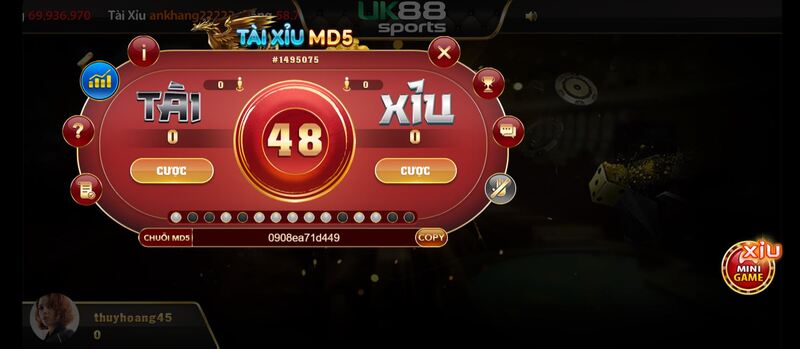 Sảnh game tài xỉu tại nhà cái UK88 thu hút đông đảo người chơi Sảnh game tài xỉu tại nhà cái UK88 thu hút đông đảo người chơi