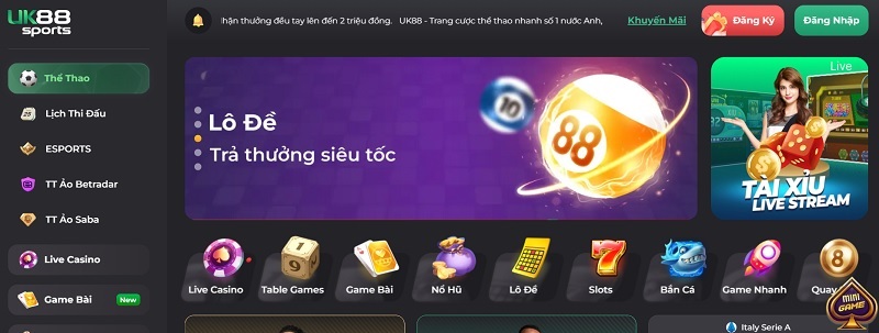 UK88 là nhà cái có tỷ lệ trả thưởng của song thủ đề khá cao UK88 là nhà cái có tỷ lệ trả thưởng của song thủ đề khá cao